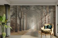 Nature-inspired wall art with trees

