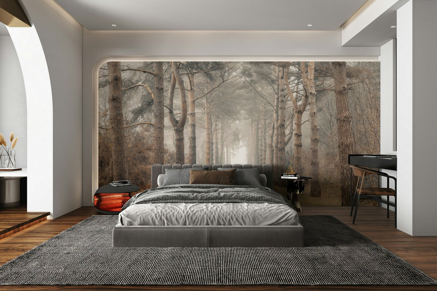 Forest scene wallpaper mural

