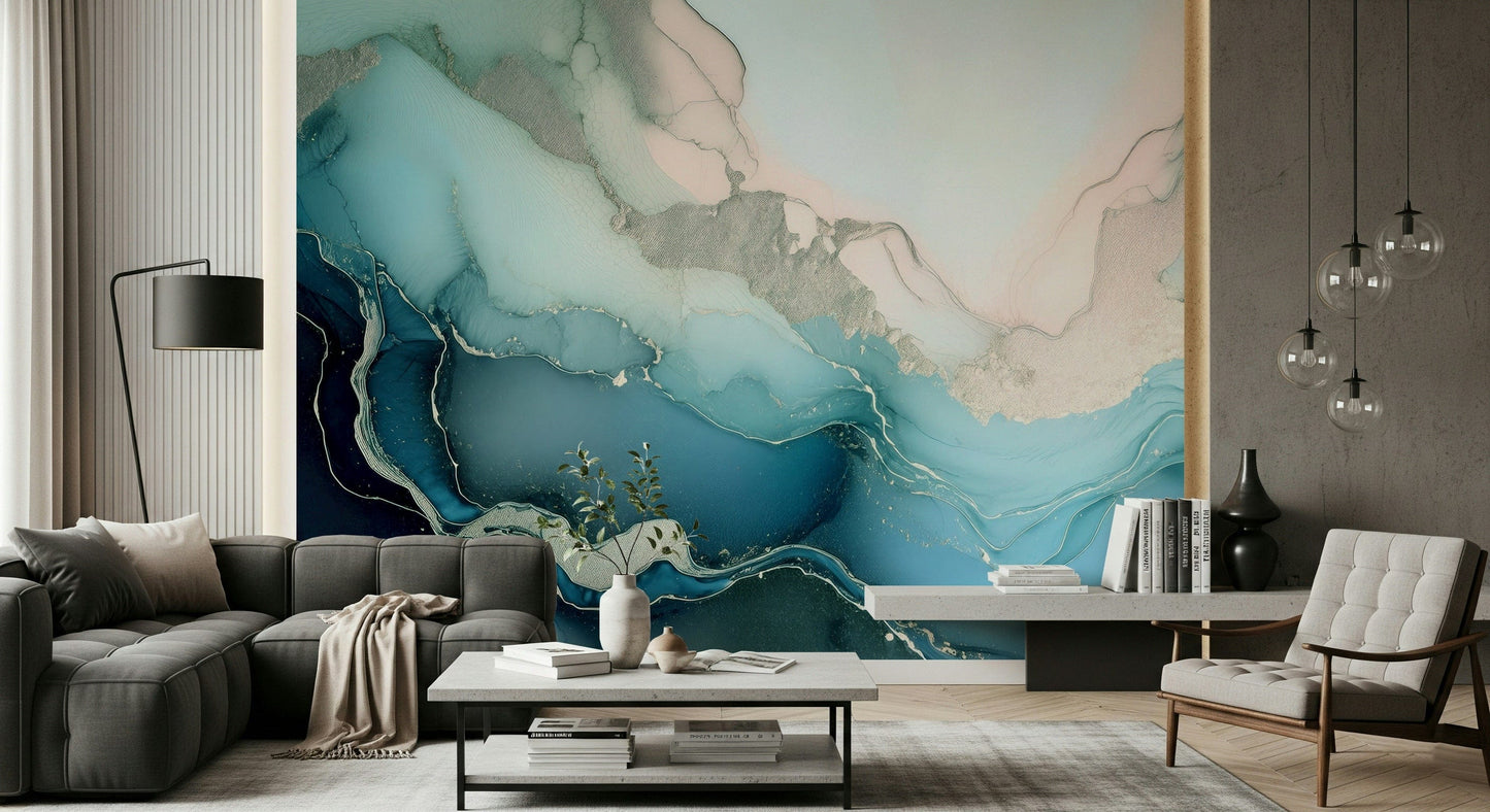 Mystic Mineral Layers Wall Mural