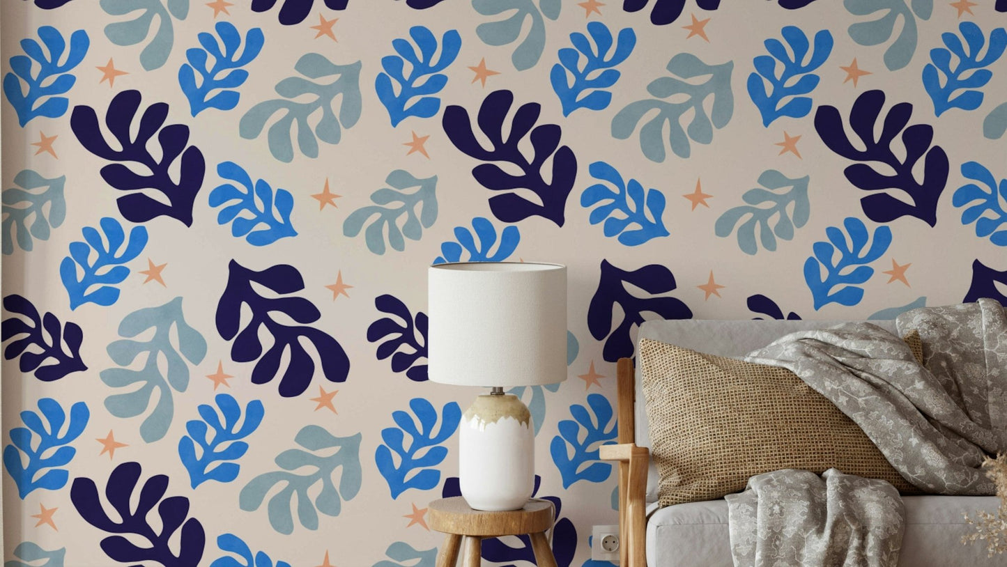 The design features various leaves and plant motifs.

