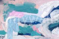 Bold cerulean pigments within Azure Strokes wallpaper mural.