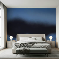 A calming serene sky wallpaper mural that defines a space.

