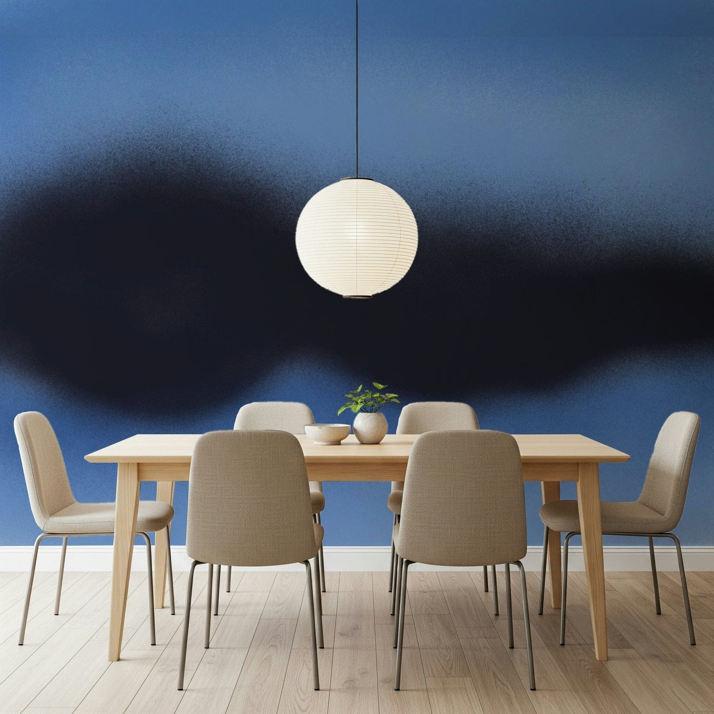 A contemplative cloudscape wallpaper mural for a feature wall.

