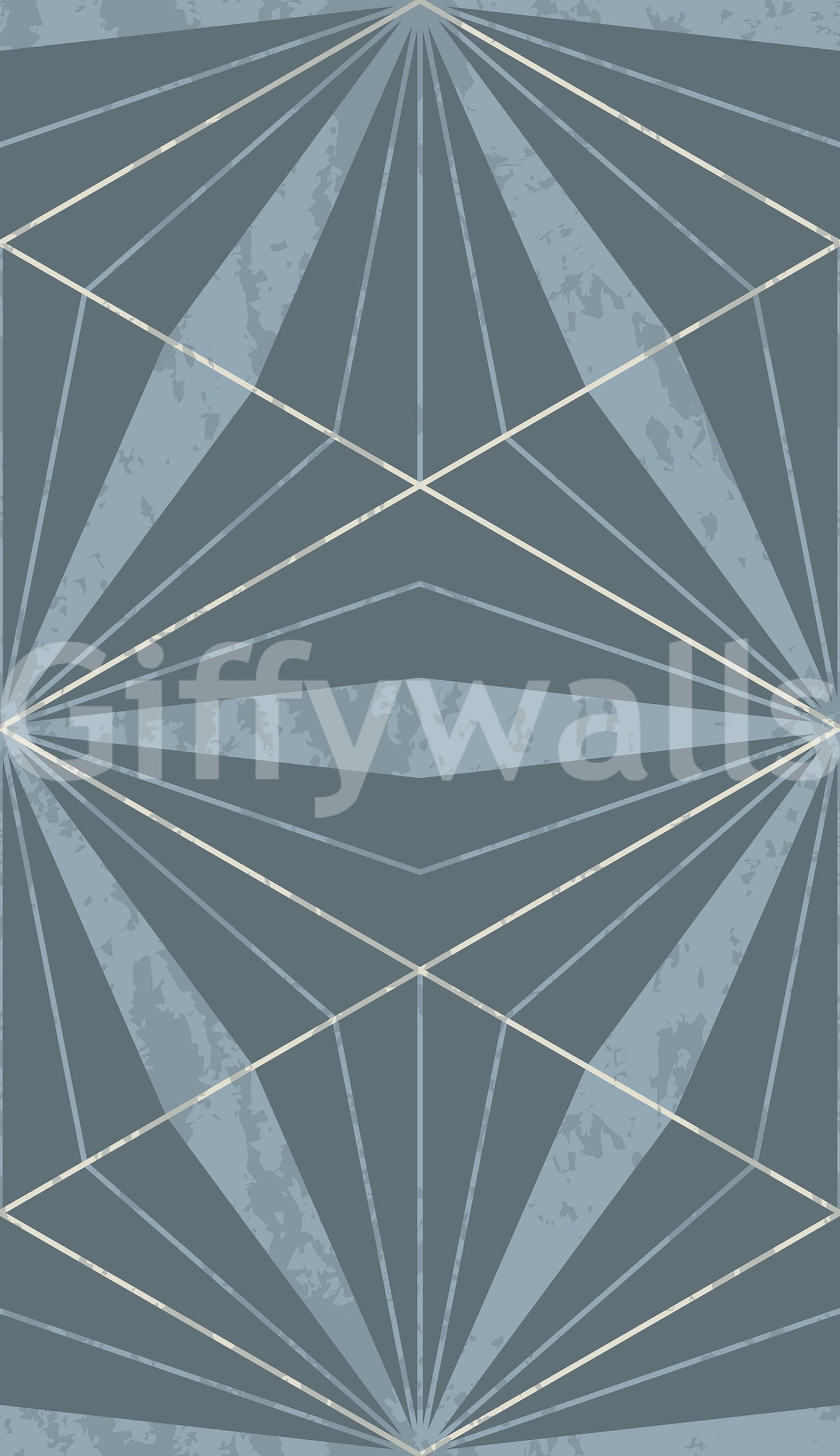 Striking Art Deco inspired Radiance mural showcasing linear fan artistry.