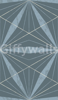 Striking Art Deco inspired Radiance mural showcasing linear fan artistry.