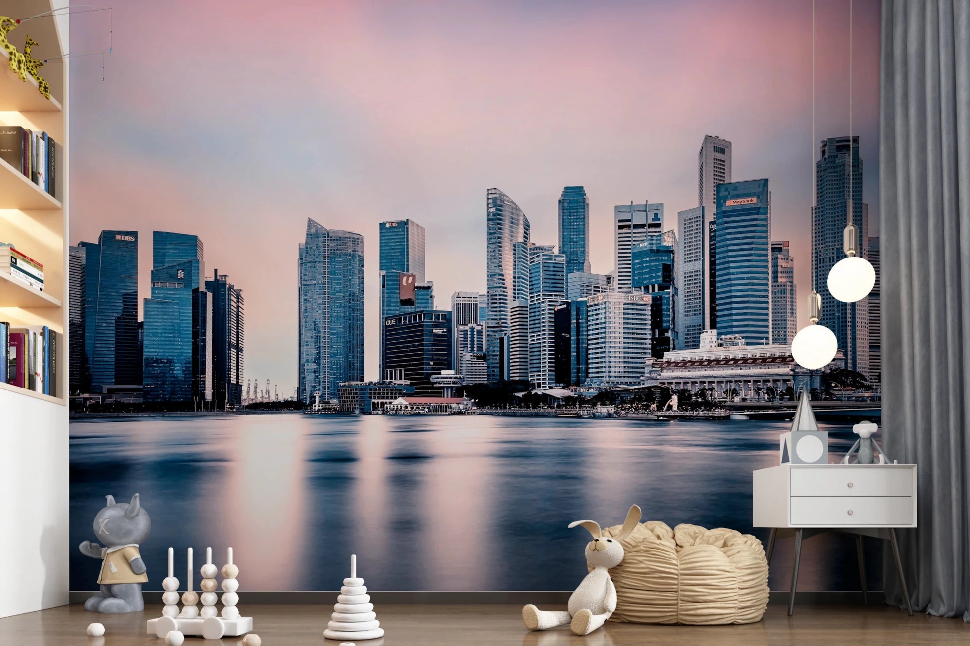 Azure Metropolis Wall Mural