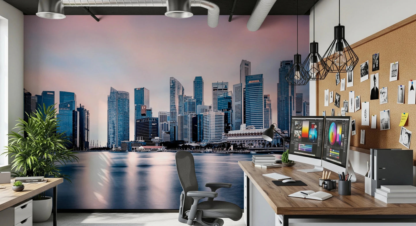 Azure Metropolis Wall Mural
