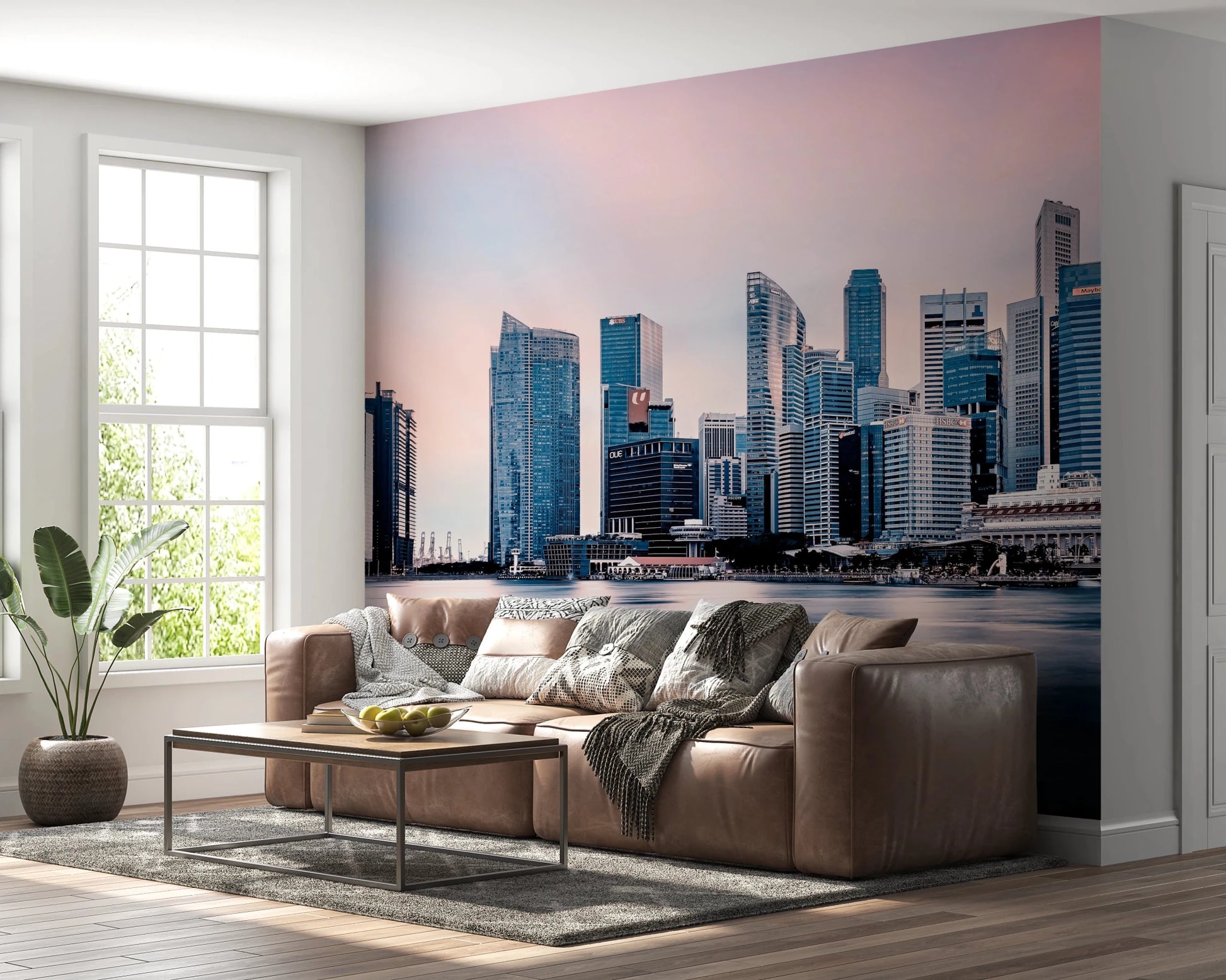 Azure Metropolis Wall Mural