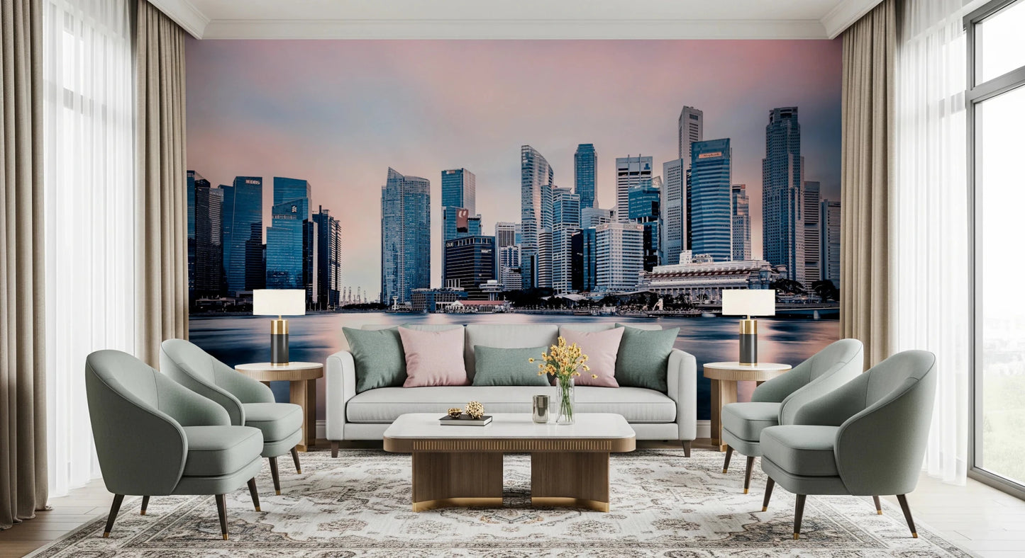 Azure Metropolis Wall Mural