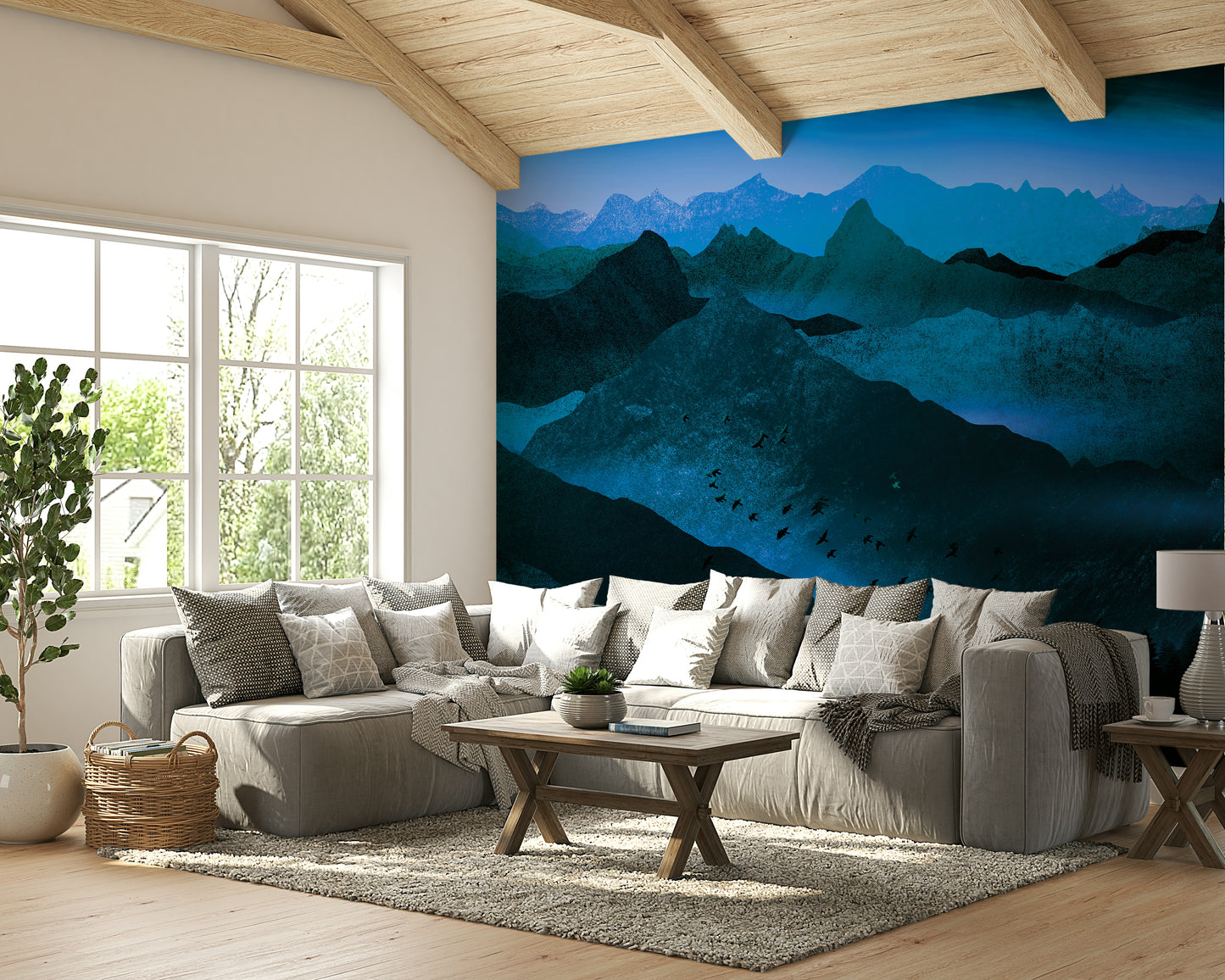 Fond d'écran de majesté de montagne azure