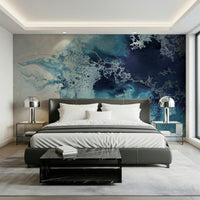 An artistic nature seascape mural for home decor.