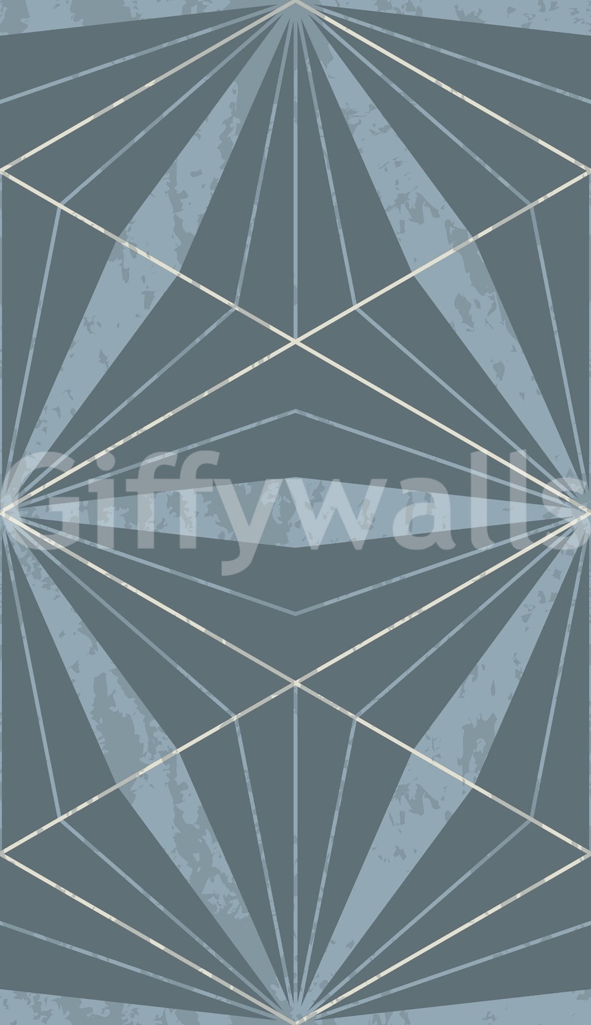 Striking Art Deco inspired Radiance mural showcasing linear fan artistry.