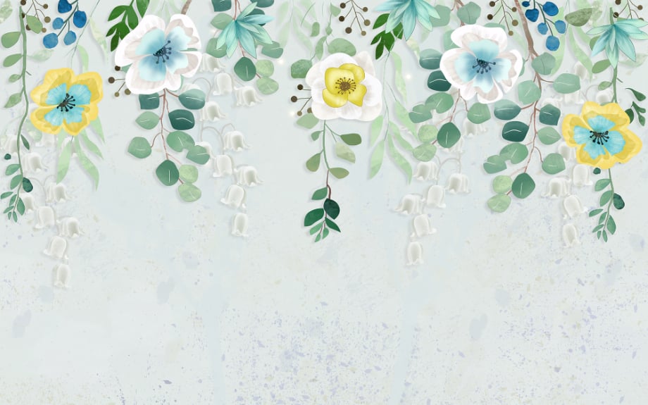 Papin peint mural de fleur suspendue in your room