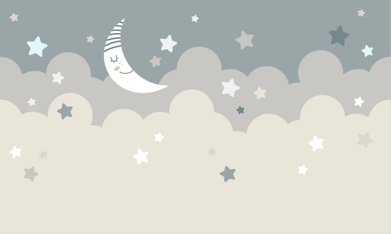 Stele strălucitoare cu picturi de tapet pentru copii Moon