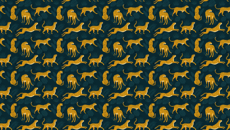 Leopard Animal Print Wallpaper in your room — zoomed