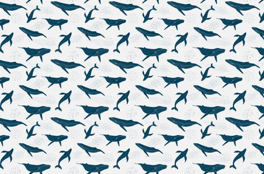 Monochrome blaue Wale Tapete