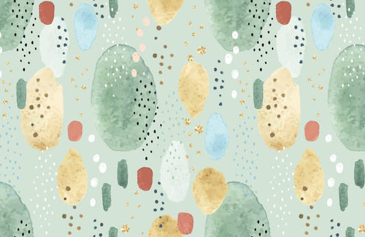Buntes Aquarell Greens Farb Tapete