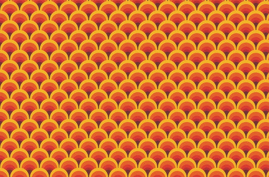 Orangefarbene Geometrische Arch -Tapete