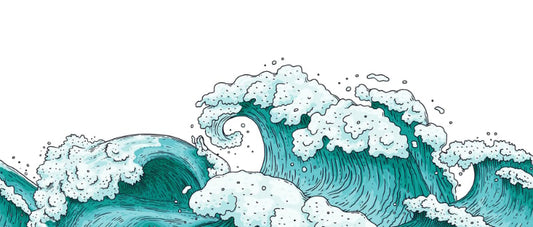 Ocean Waves Abstrakti Taustakuva seinämaalaukset