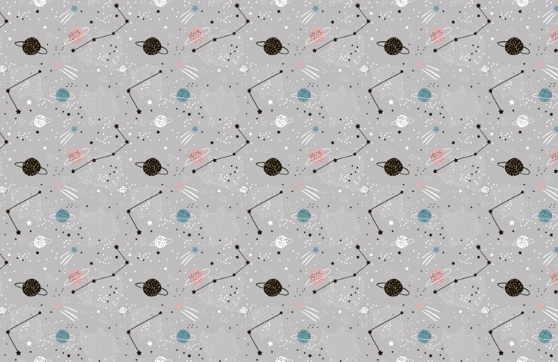 Stars and Planets Kids Room Wallpaper