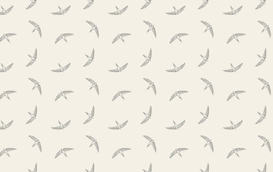 Couleur beige volant du papier peint à oiseaux