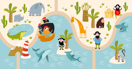 Pirate Animals Kids Wallpaper