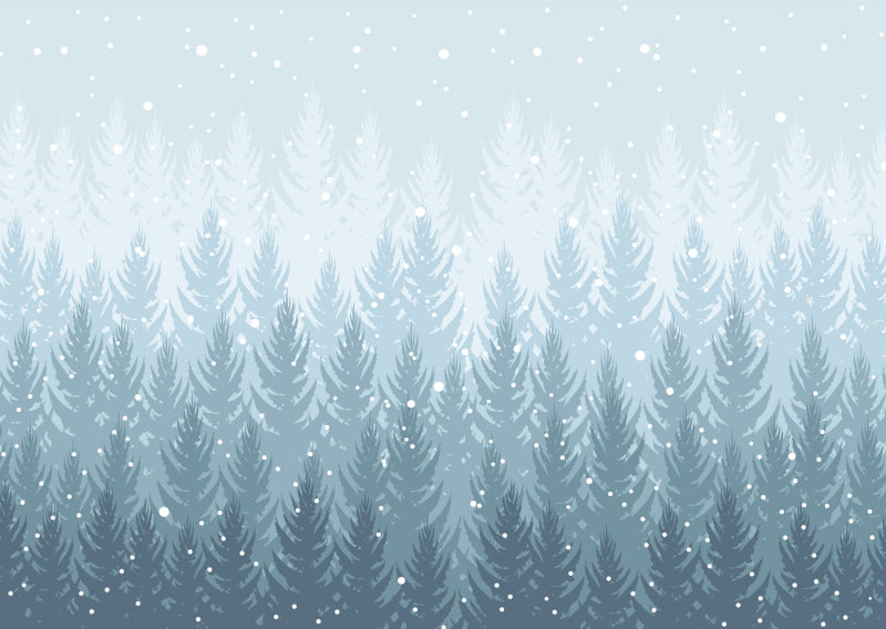 Fond d'écran de forêt des pins d'hiver
