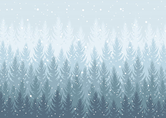 Winter Pines Forest Wallpaper