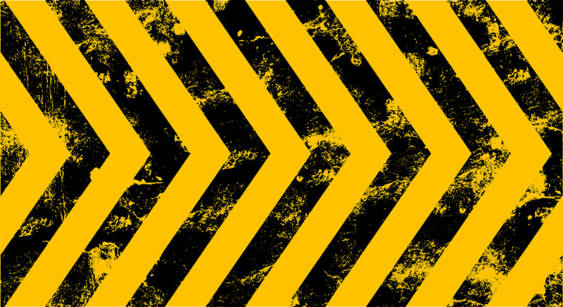 Carta da parati di strisce pericolose giallo in your room — zoomed