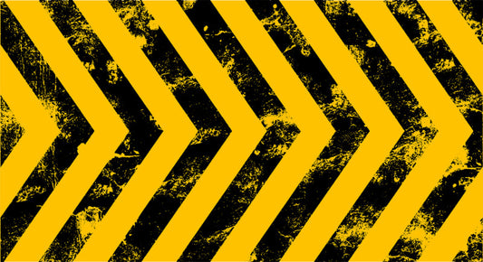 Yellow Grunge Hazard Stripes Wallpaper