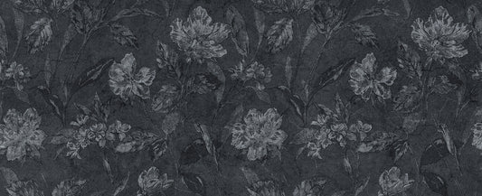 Black Floral Wallpaper Mural