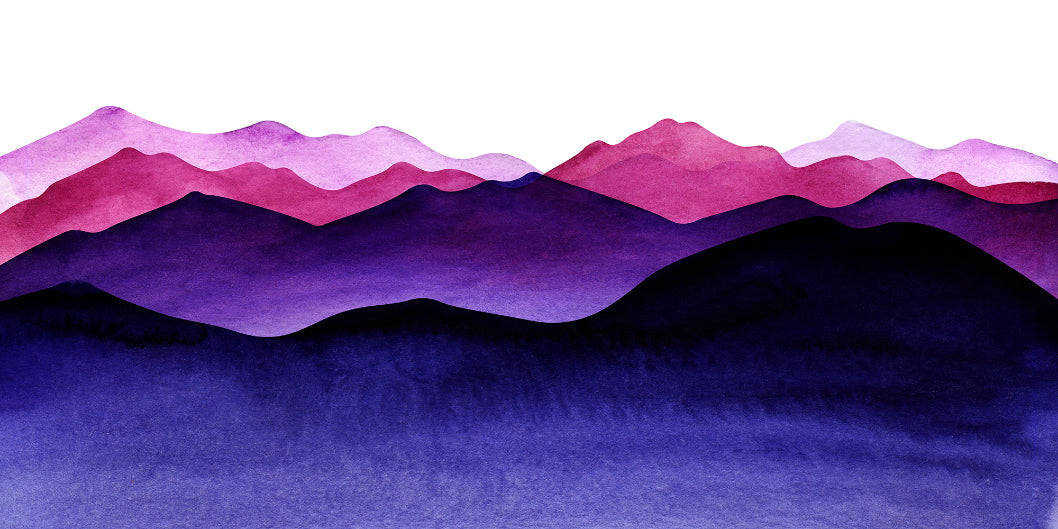 Couleurs de couleur indigo peintures murales de montagne