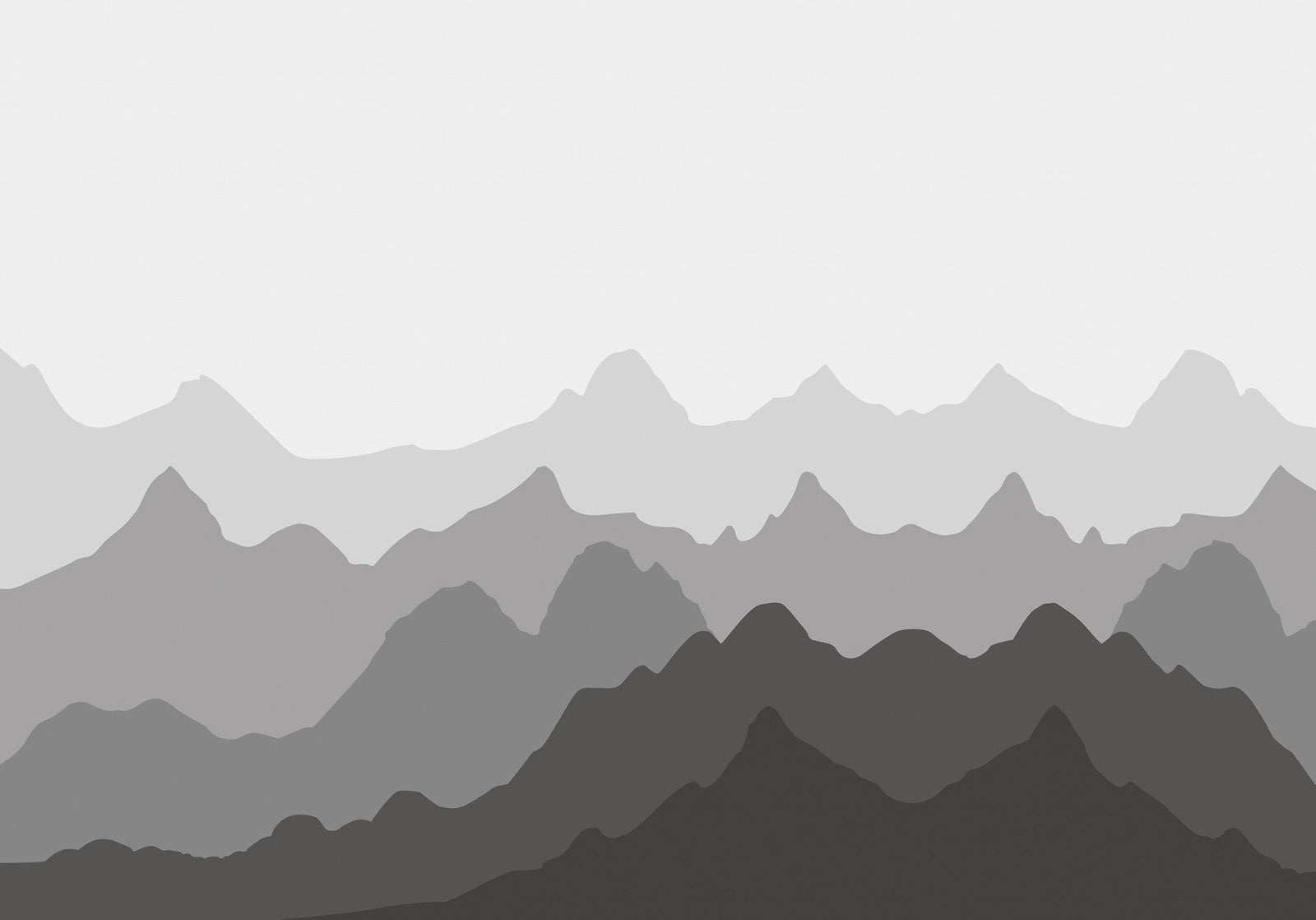 Graue Silhouetten Berge Tapeten Wandbilder