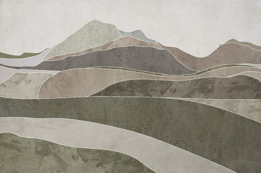Brown Wavy Hills Wallpaper Murals