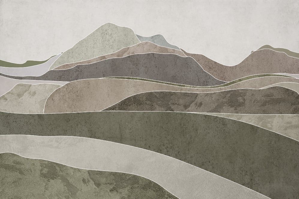 Brown Wavy Hills Wallpaper Murals in your room