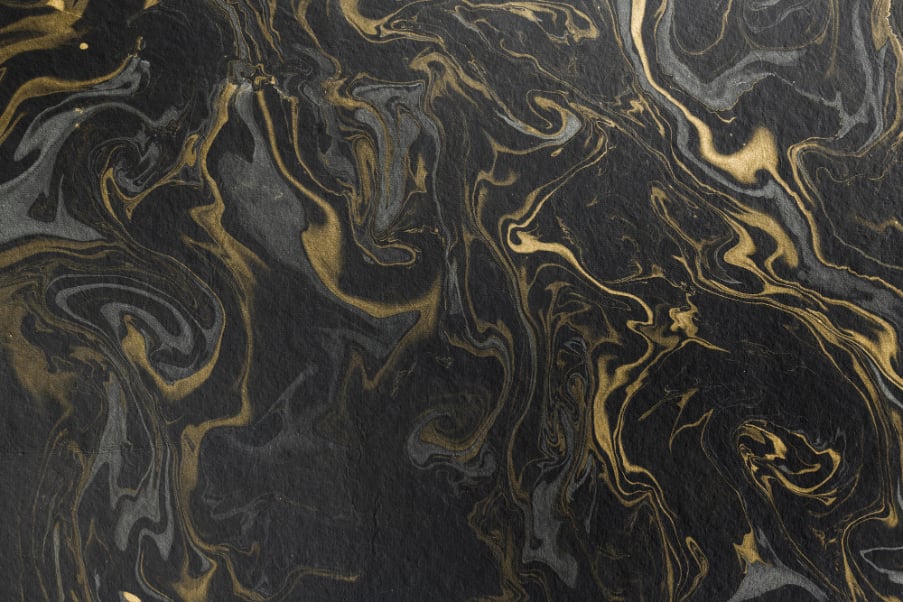 Schwarz -Gold -Marmor -Effekt Tapeten Wandmalerei