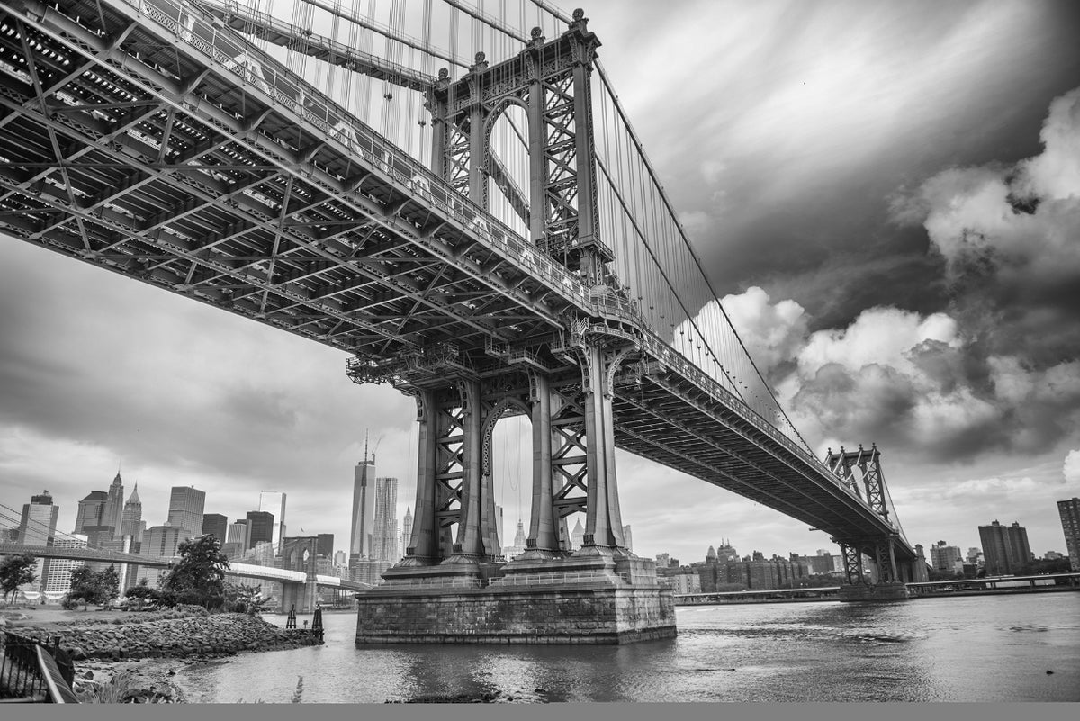 Manhattan Bridge NY City Wallpaper Murals in your room — zoomed