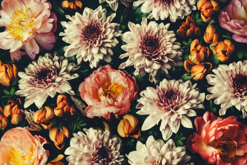 Schöne Bouquet Blumenwallpaper
