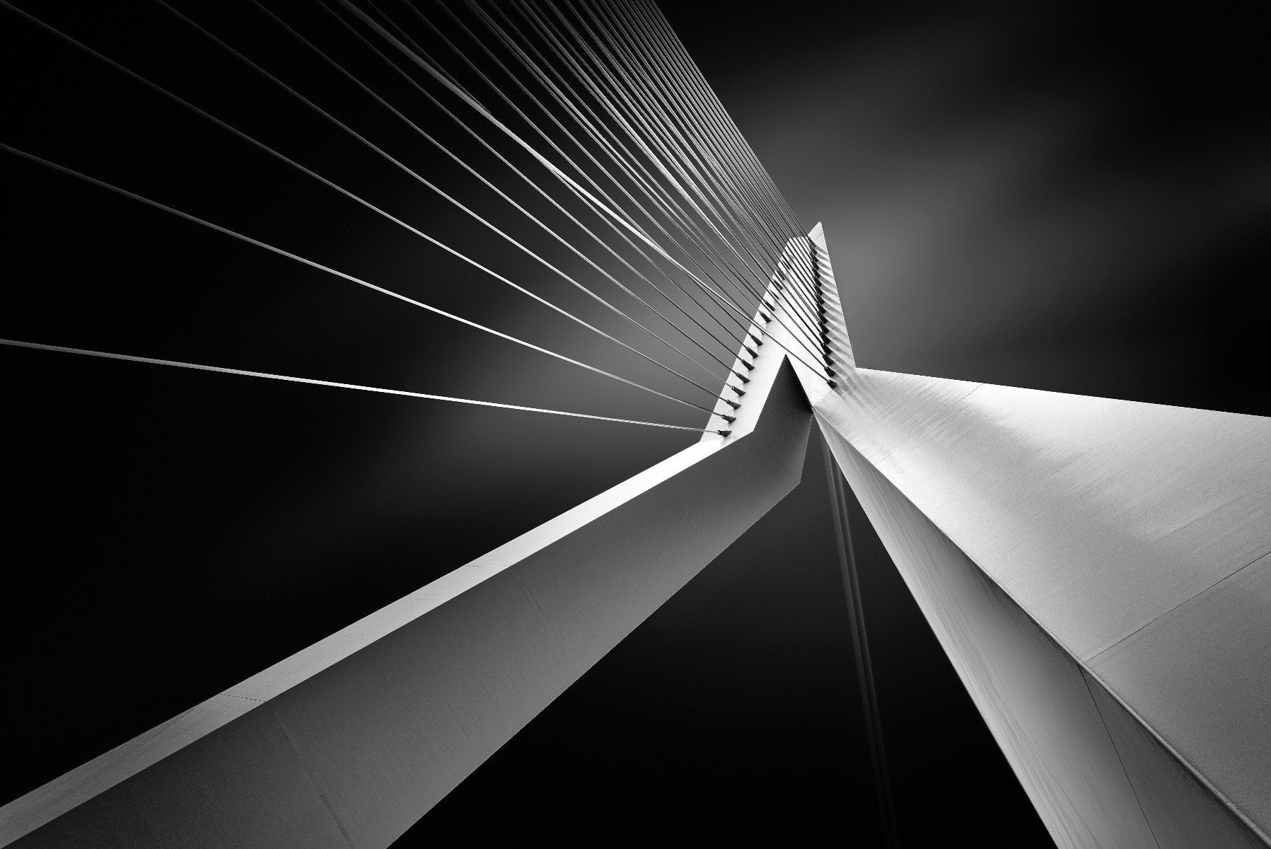 Erasmus -Brücke abstrakte architektonische Wandgemälde