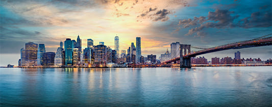 New Yorker Sonnenuntergang Panorama Wall -Wandbild