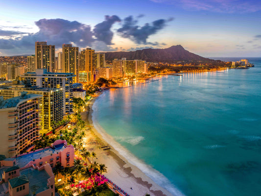 Waikiki Beach Hawaii vægmaleri