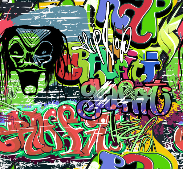 Lebendiges Graffiti -Wandgemälde