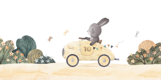 Pépose de voiture de lapin Ride Kids Mur murale