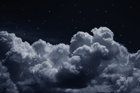 Murale murale di nuvole di cielo notturno stellato