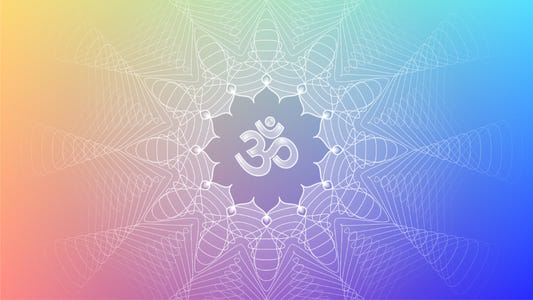 Om lotus mural mural