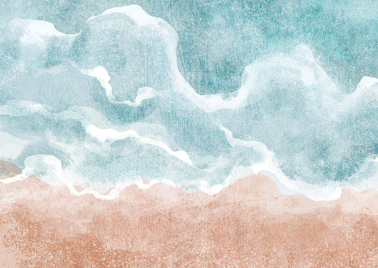 Boho Sea Beach Waves Mur Mural