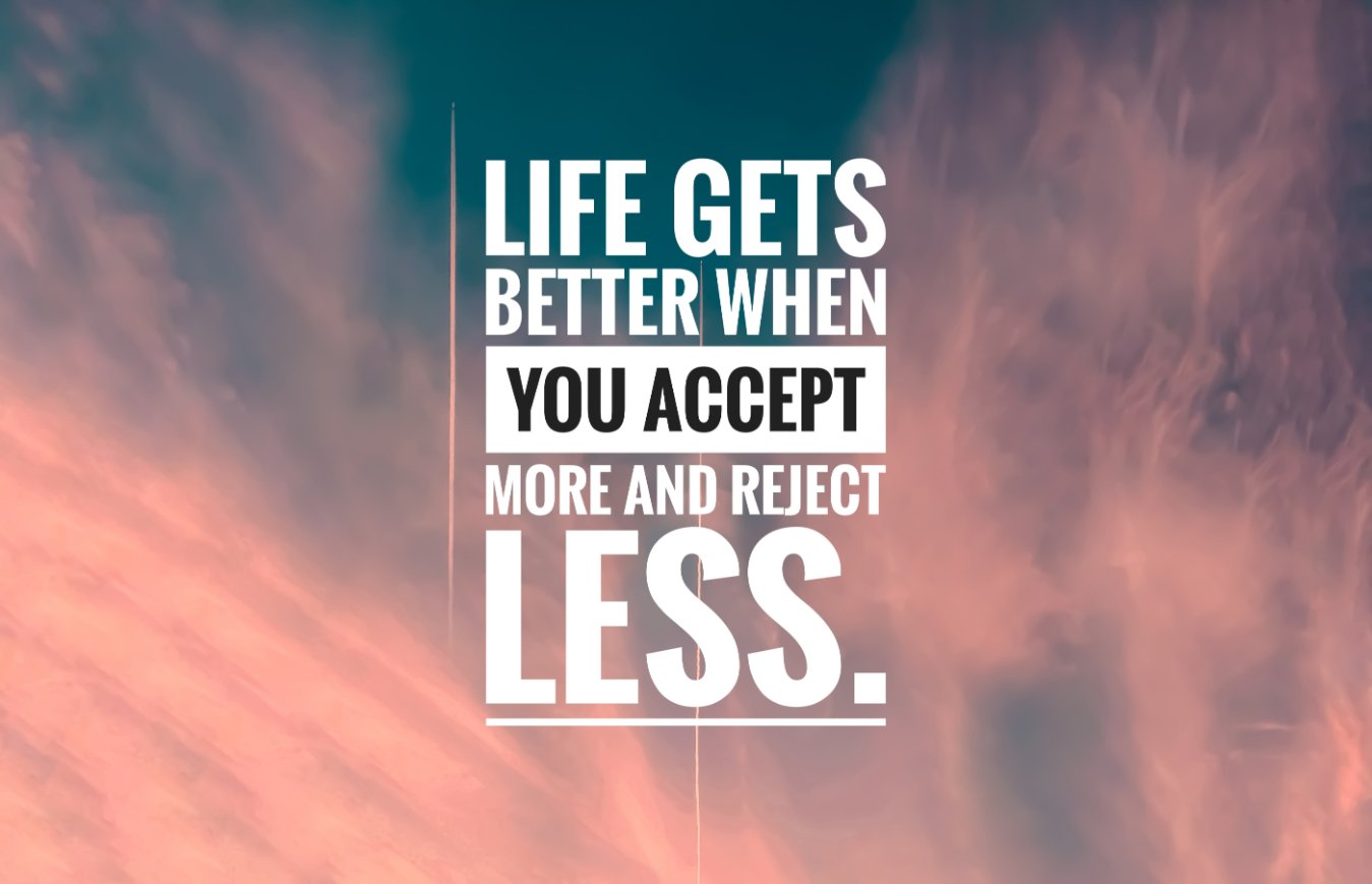 Acceptation inspirante Quote mural mural