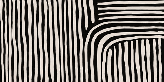 papier peint à rayures en noir et blanc