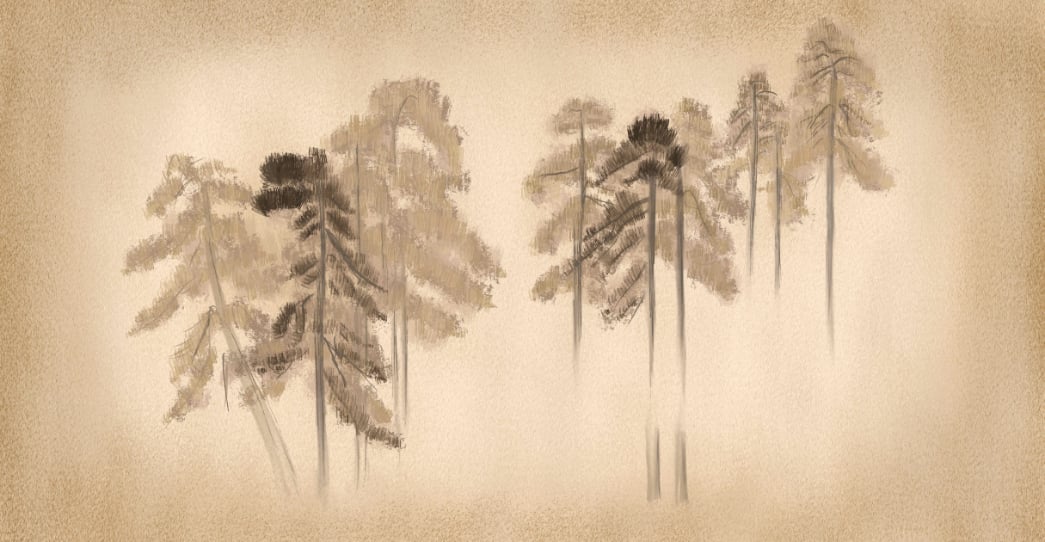 Sosny Mural Trees