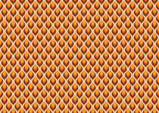 Retro Flame Pattern Wallpaper in your room